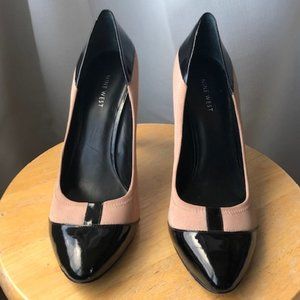 NINE WEST Black & Tan Heels - Size 10.5